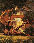 Maxfield Parrish Canvas Paintings - The Knave